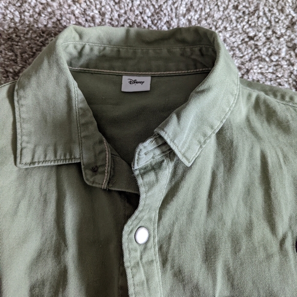 Disney Light Green Button Up - Picture 3 of 5